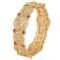 Gold Plated Goddess Laxmi Thick Synthetic Stone Studded Single Piece Openable Kada Bangle Antique Jewellery