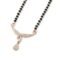 925 Sterling Silver Traditional Black Beaded Kala Mani Mangalsutra with Rose Gold for Women
