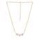 14K Plated Pendant Necklace With Austrian Cubic Zirconia With Extendable Chain - Image 4
