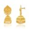 24KT Micron 1 gram Gold Square Umbrella design Traditional Jhumka Earrings - Image 2