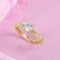 925 Sterling Silver Solitaire Gold Plated Brilliant Cubic Zirconia Ring for Women - Image 2