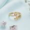 925 Sterling Silver Gold Plated Leafy Beauty Womens Leaf Ring - Image 3