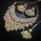 Stylish Choker Traditional Pearl Kundan Necklace Jewellery Set - Image 2