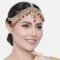 Gold Plated Kundan Pearl Maang Tikka Matha Patti Jewellery - Image 2