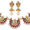 18k Gold Plated Traditional Temple Choker Necklace Wedding Party Stylish Jewellery Set - Image 3