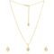 24kt Gold Plated Elegant Style Pendant and Matching Earring with Austrian Crystals - Image 3