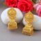 24KT Micron 1 gram Gold Square Umbrella design Traditional Jhumka Earrings - Image 3
