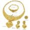 24k Gold Plated Choker Jewellery Set with Earrings, Ring, Bracelet and Cubic Zirconia CZ Stones - Image 3