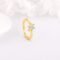 Gold Plated 925 Silver Golden Snowflake Adjustable Ring for Women - Image 3