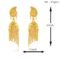 24Kt Micron 1 Gram Gold Traditional Jhalar Jhumka Earrings - Image 4