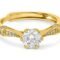 925 Sterling Silver Solitaire Gold Plated Brilliant Cubic Zirconia Ring for Women - Image 4