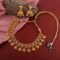 Traditional Pearl and Gold Plated Temple Jewellery Set - Image 4