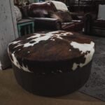 Coffee table/Leather ottoman