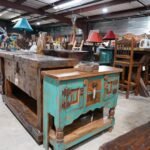 4 ft Turquoise Console Table