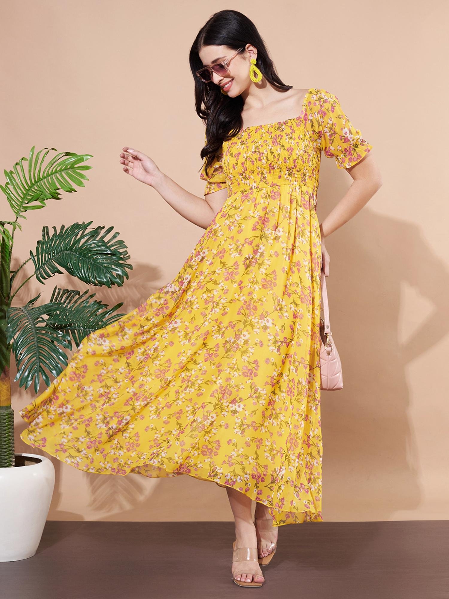 Fit and Flare Midi Dress - Image 1