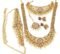 Gold plated artificial Wedding Bridal temple jewellery Necklace set with Mango design
