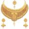 Glamorous Gold Plated Choker Necklace Set for Women
