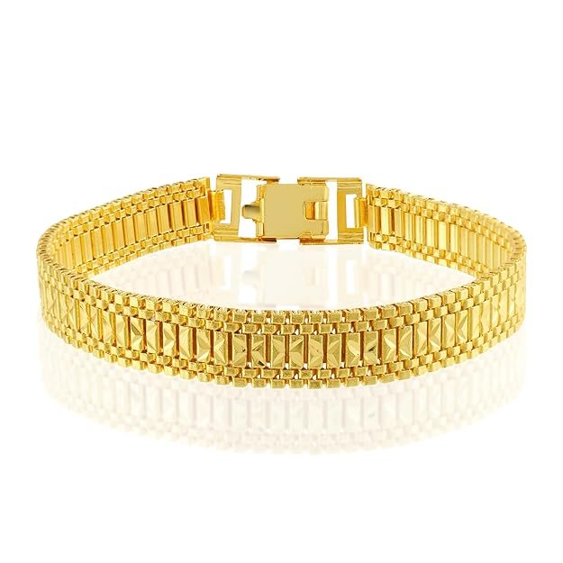 1Gram Gold covered stylish hand made Bracelet in Fashion Jewellery for Men & Women - Image 1