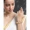 Gold Plated Goddess Laxmi Thick Synthetic Stone Studded Single Piece Openable Kada Bangle Antique Jewellery - Image 3
