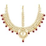 Gold Plated Kundan Pearl Maang Tikka Matha Patti Jewellery