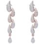 American Diamond CZ Rose Gold Plated Designer Necklace Set with Earrings - Image 4