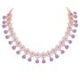 Kundan and American Diamond Necklace Jewellery Set with Earrings - Image 4