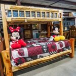 Twin XL over Queen Cedar log bunk beds
