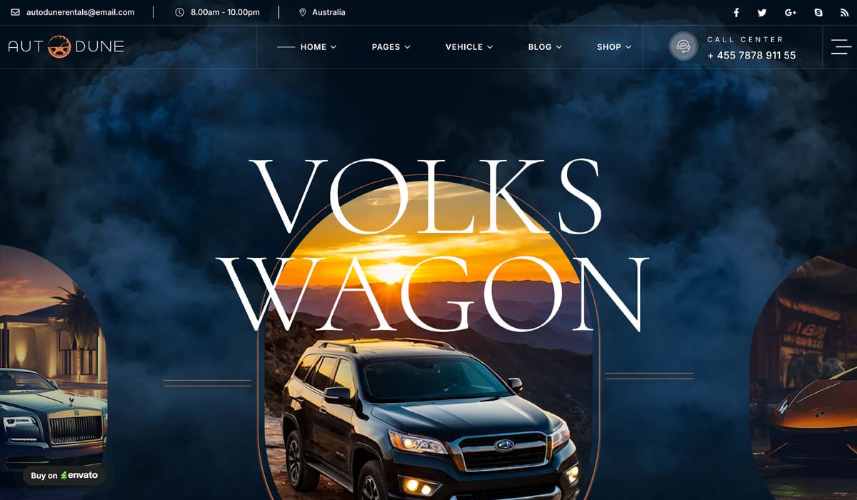 car rental website